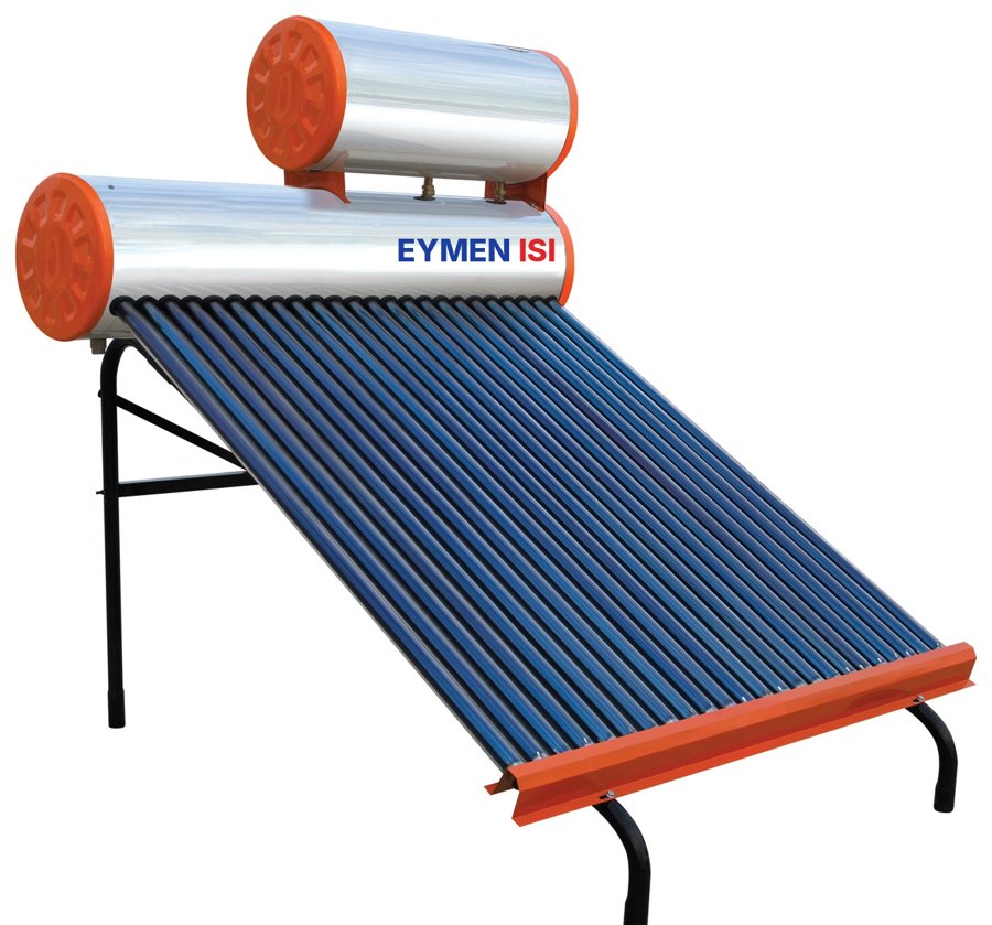 Eymen Isı 24 Tüplü Krom-Nikel · Kısa depo vakum tüplü güneş enerjisi sistemi, 150 litre
